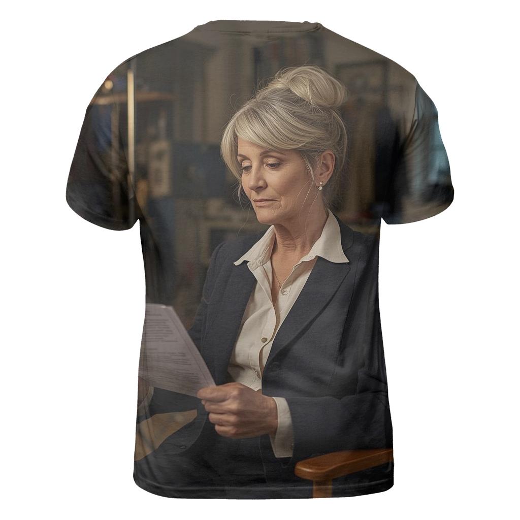 Polly Holliday On Set Study custom all-over print shirts