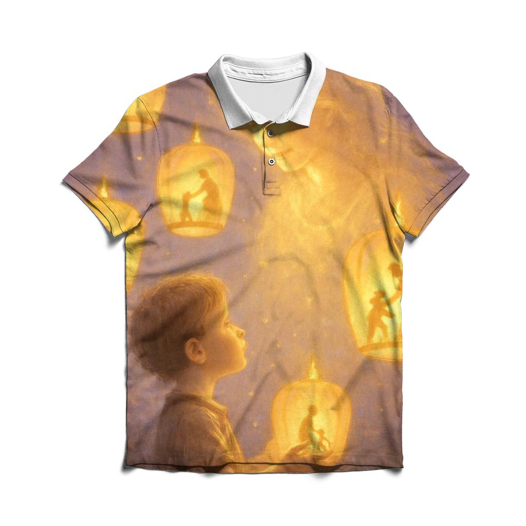 Lanterns Of Her Memory embroidered polo tops