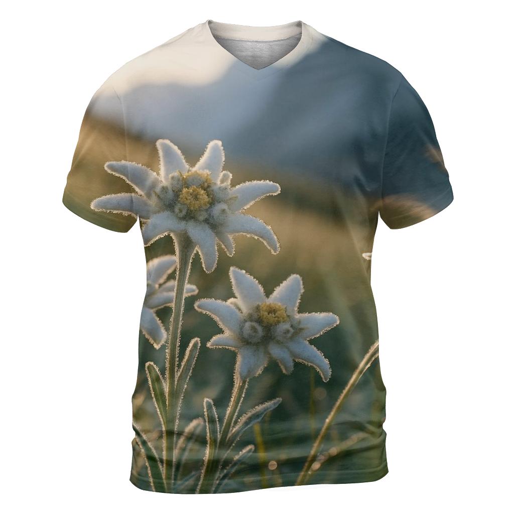 Dawn Harvest Of Alpine Edelweiss custom all-over print shirts