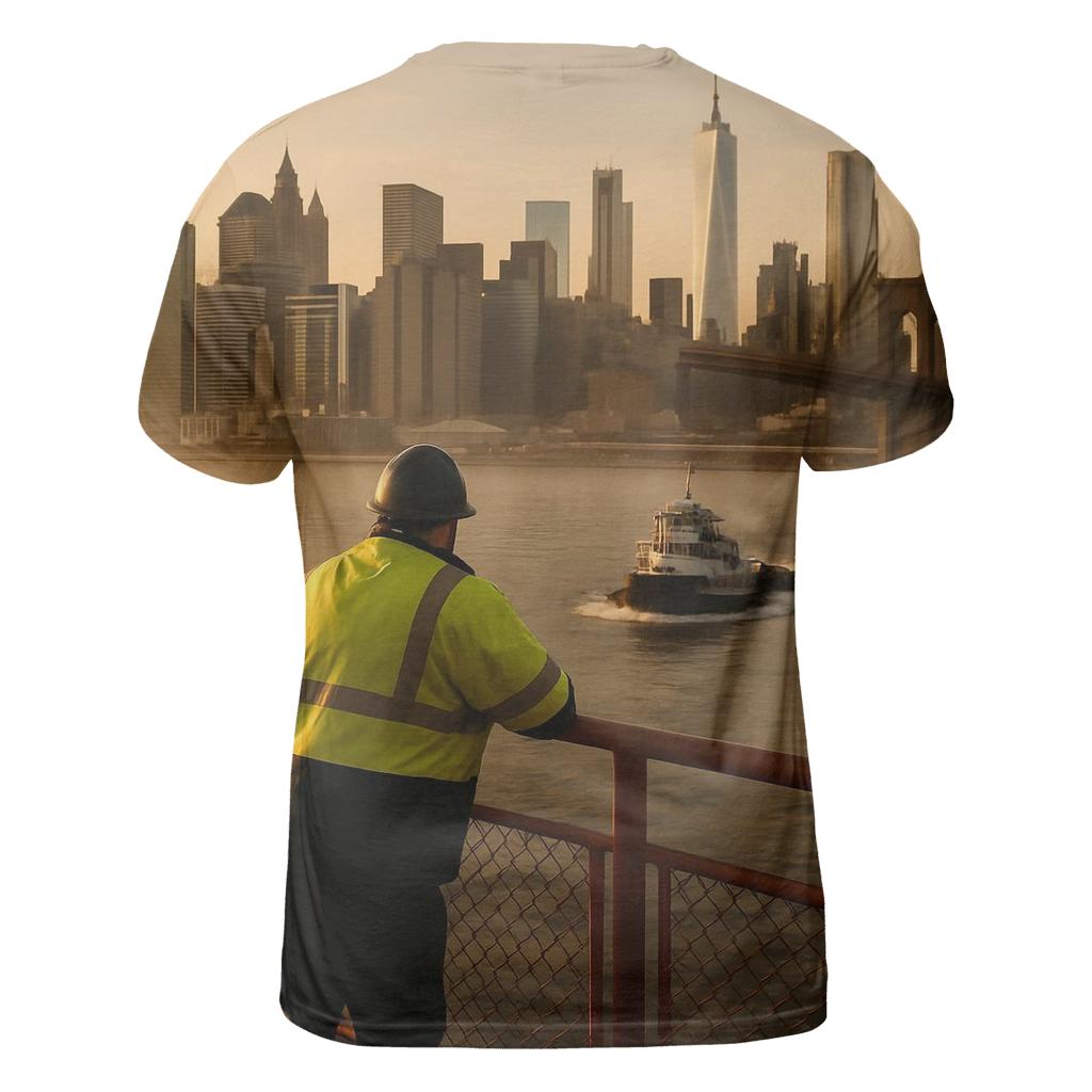 Harbor Hourglass View Of Manhattan creative print fashion shirts