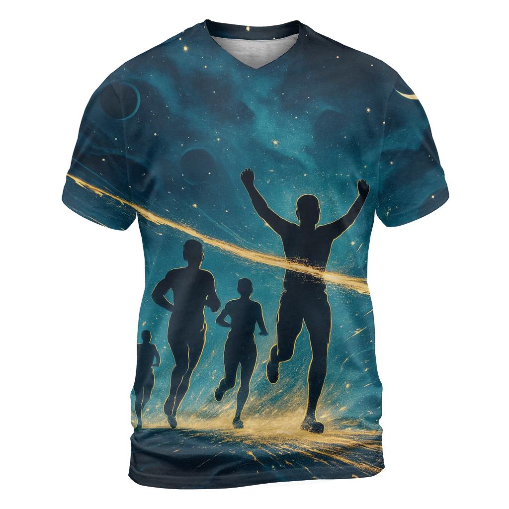 Cosmic Marathon trendy printed shirt styles