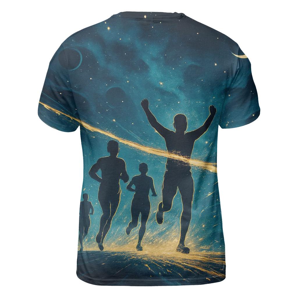 Cosmic Marathon trendy printed shirt styles