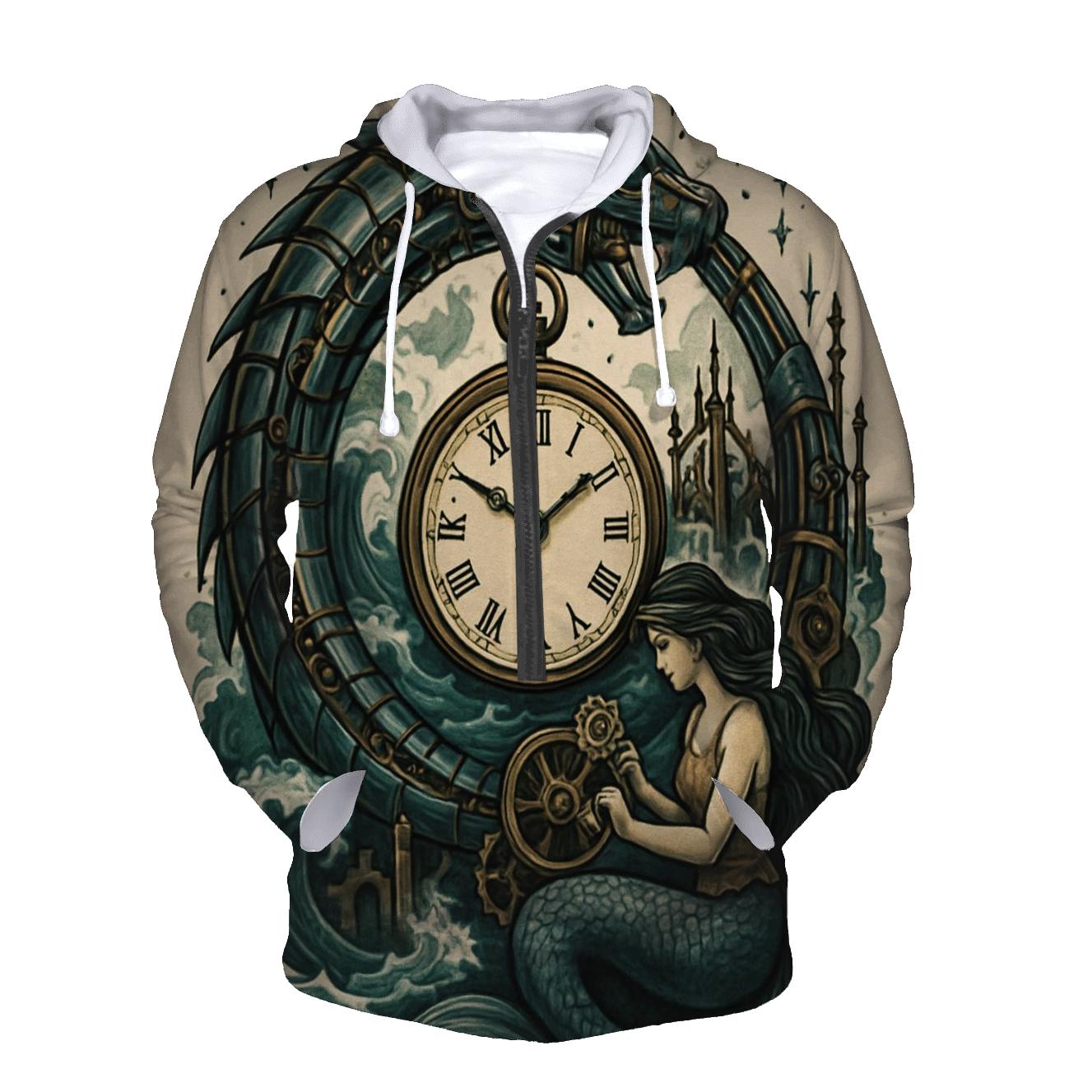 Clockwork Ouroboros Siren graphic hoodies