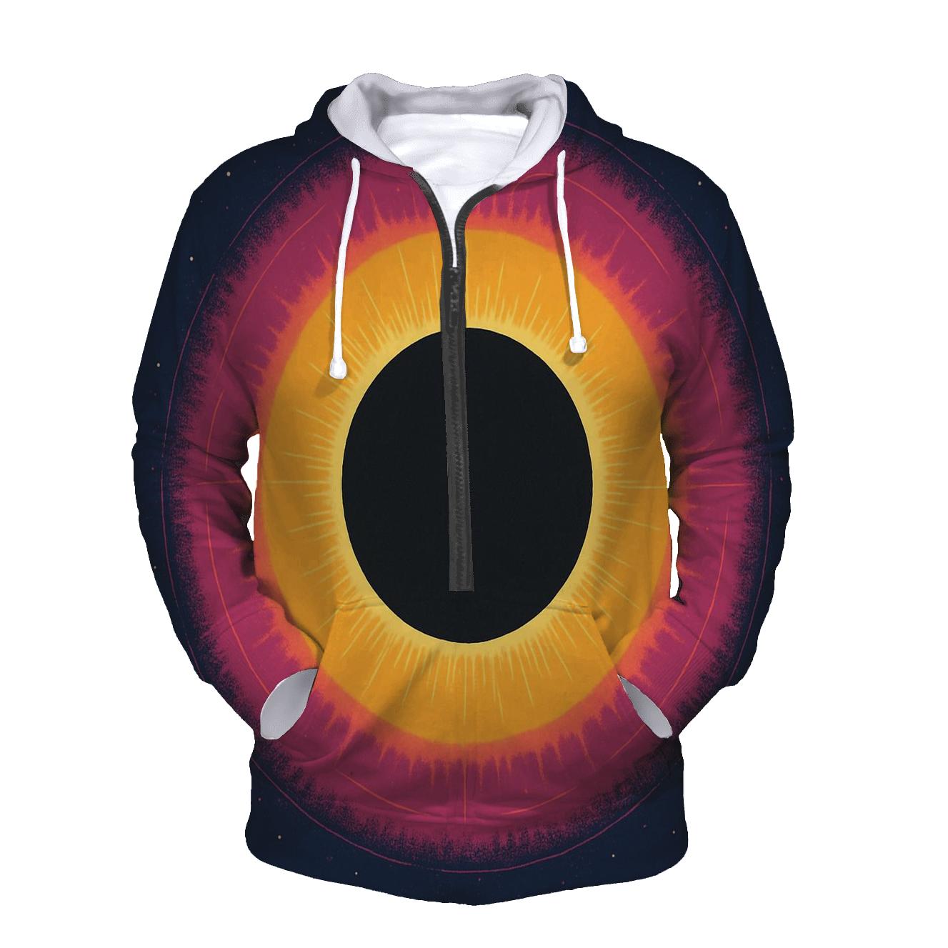 Solar Corona Halo embroidered hoodies