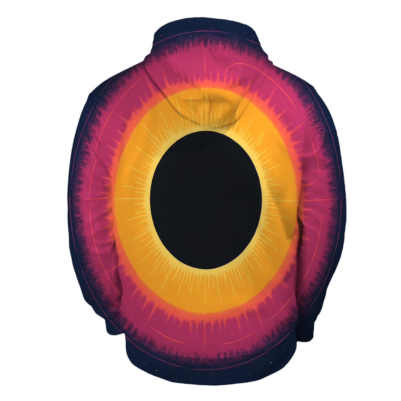 Solar Corona Halo embroidered hoodies