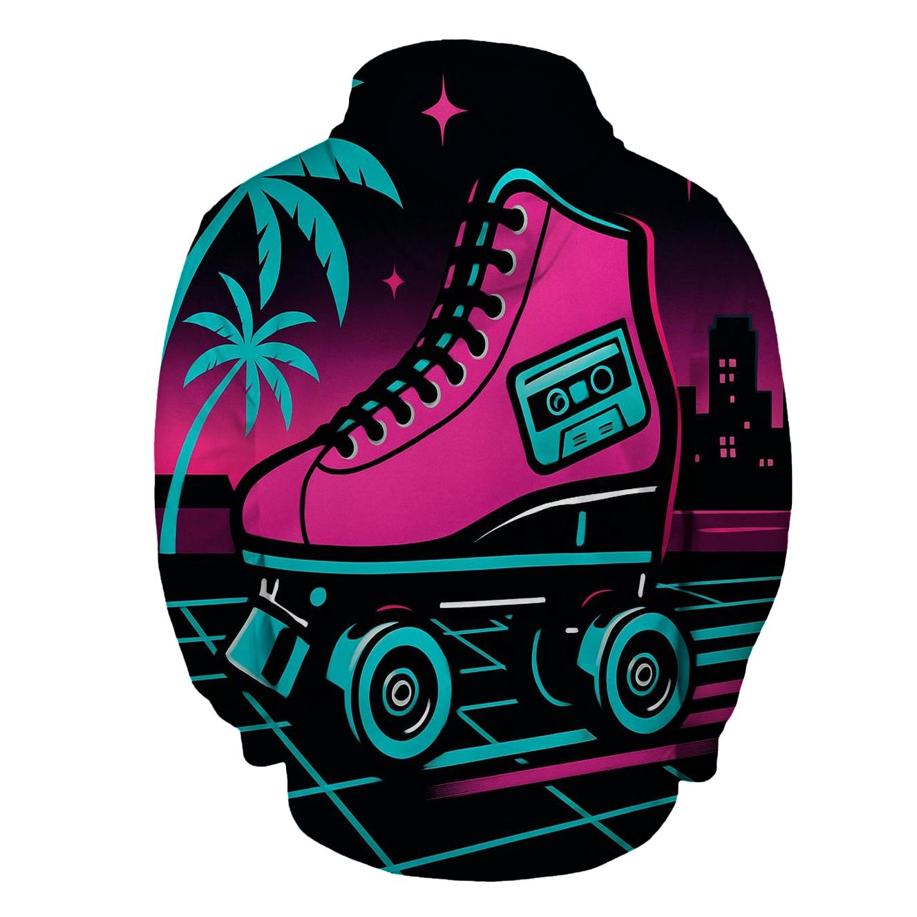 Neon Roller Night premium hoodies