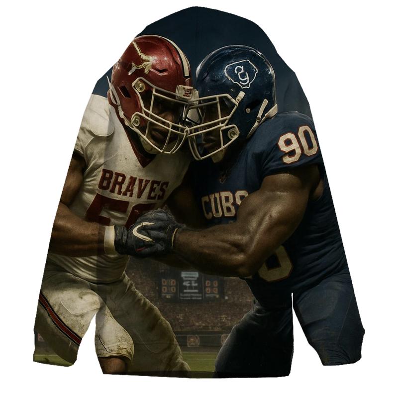 Diamond Clash Braves Vs Cubs Gridiron Duel pullover hoodies