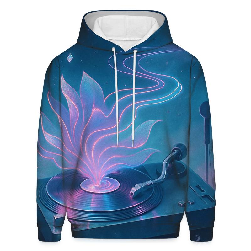 Holographic Turntable Bloom hoodies fashion