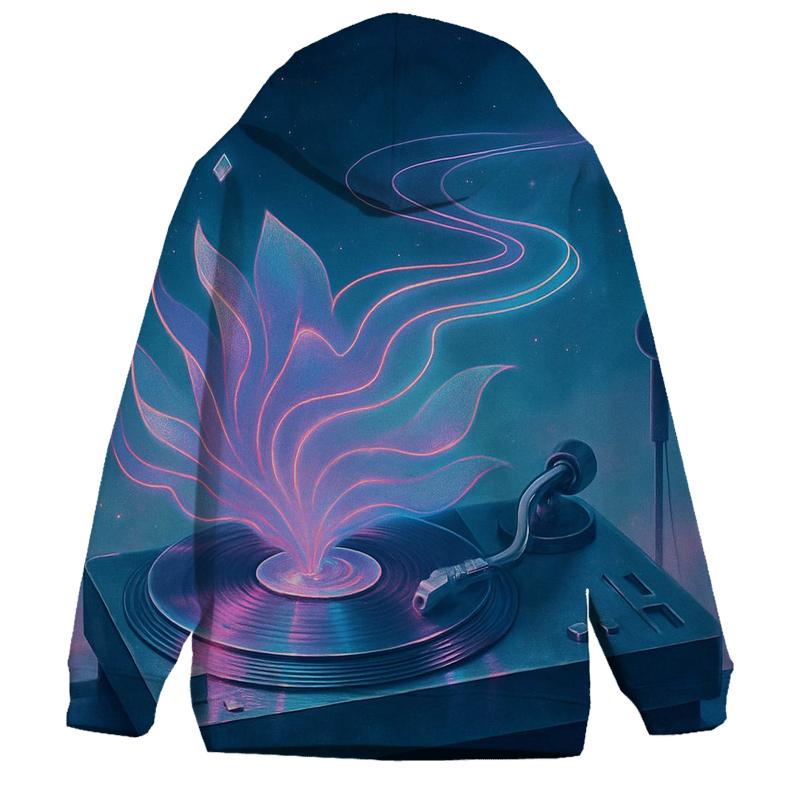 Holographic Turntable Bloom hoodies fashion