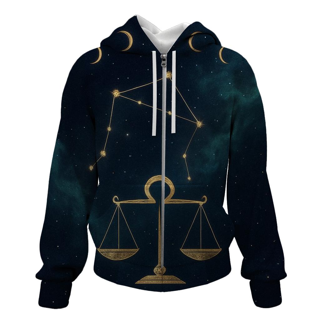 Heavenly Libra Balance Constellation heavyweight hoodies