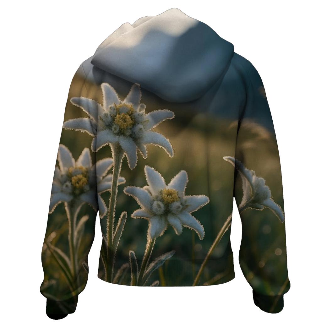 Dawn Harvest Of Alpine Edelweiss zip-up hoodies
