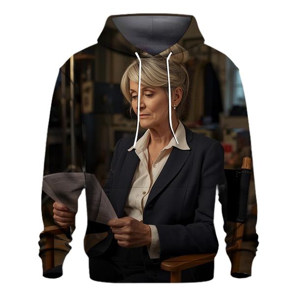 Polly Holliday On Set Study embroidered hoodies