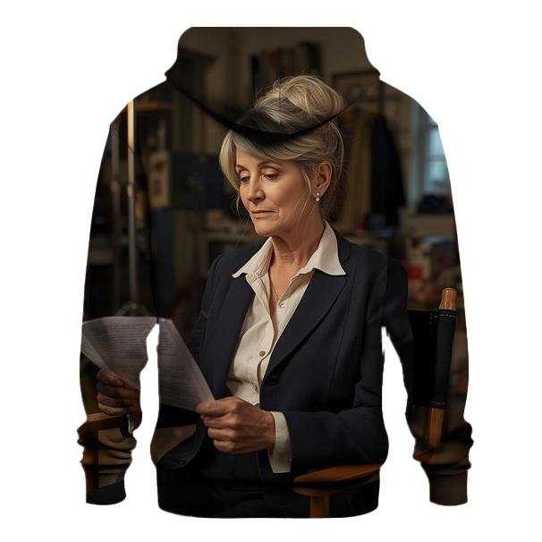 Polly Holliday On Set Study embroidered hoodies