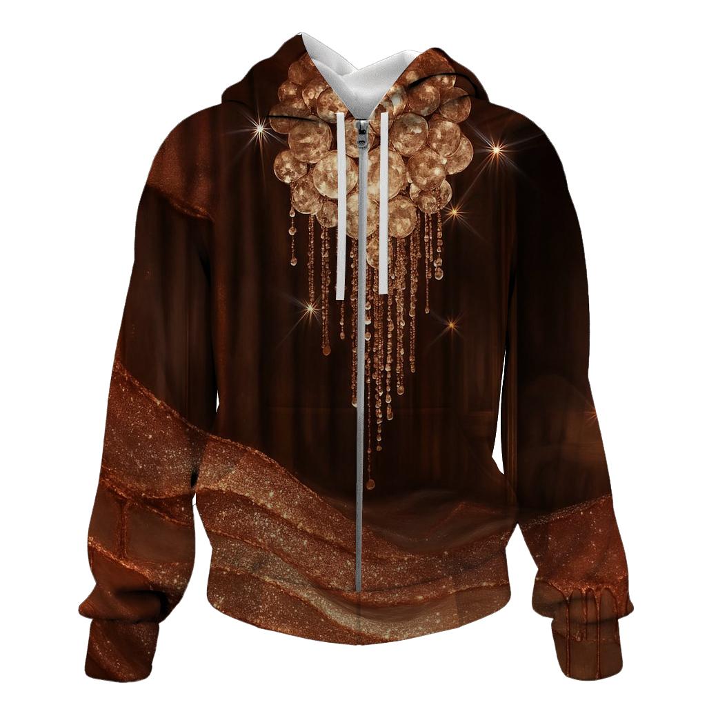 Gilded Stardust Chandelier printed hoodies