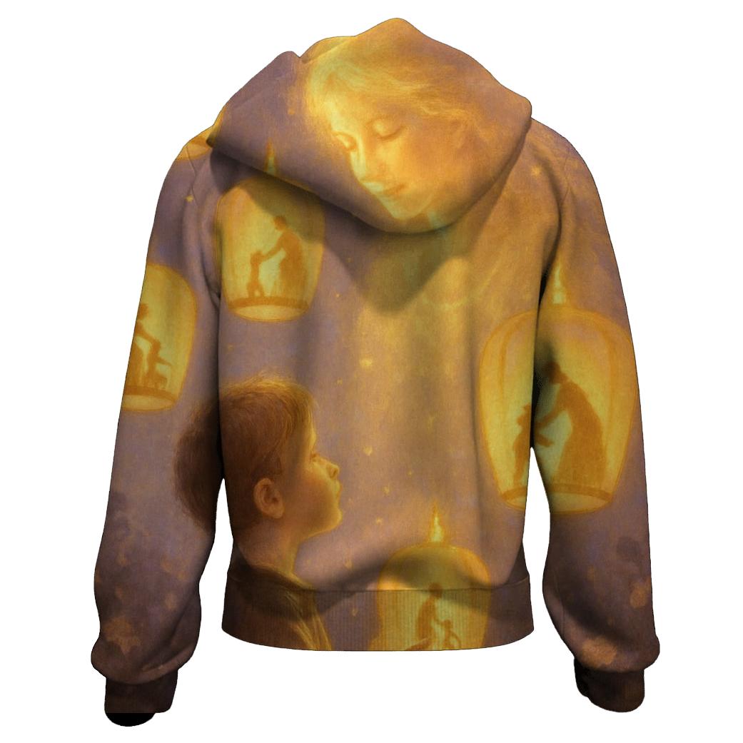 Lanterns Of Her Memory zip-up hoodies