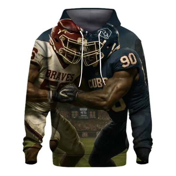 Diamond Clash Braves Vs Cubs Gridiron Duel zip-up hoodies