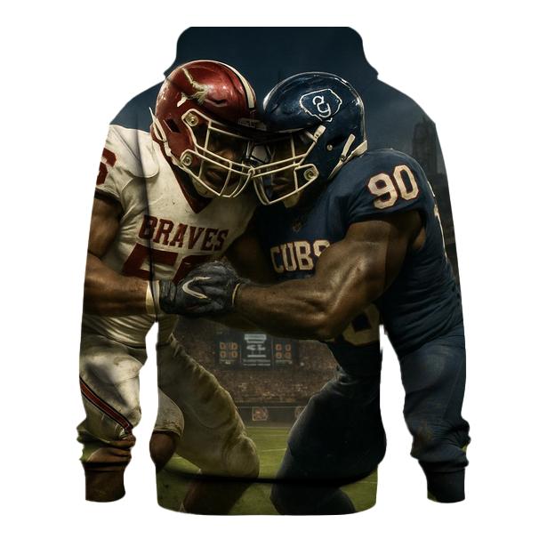 Diamond Clash Braves Vs Cubs Gridiron Duel zip-up hoodies