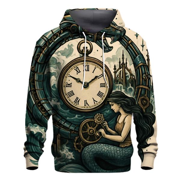 Clockwork Ouroboros Siren graphic hoodies