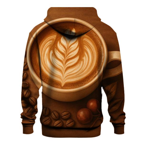 Latte Swirl Bloom embroidered hoodies