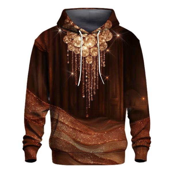 Gilded Stardust Chandelier zip-up hoodies