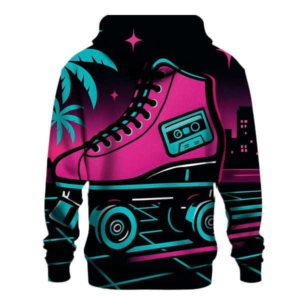 Neon Roller Night printed hoodies