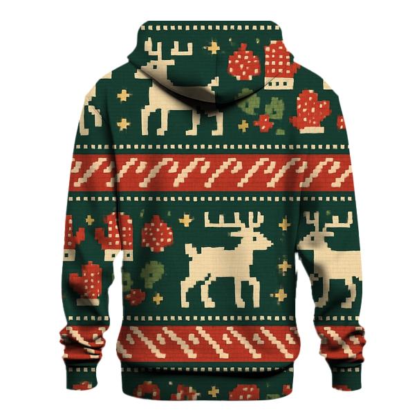 Tinsel Reindeer Mosaic Design hoodie styles