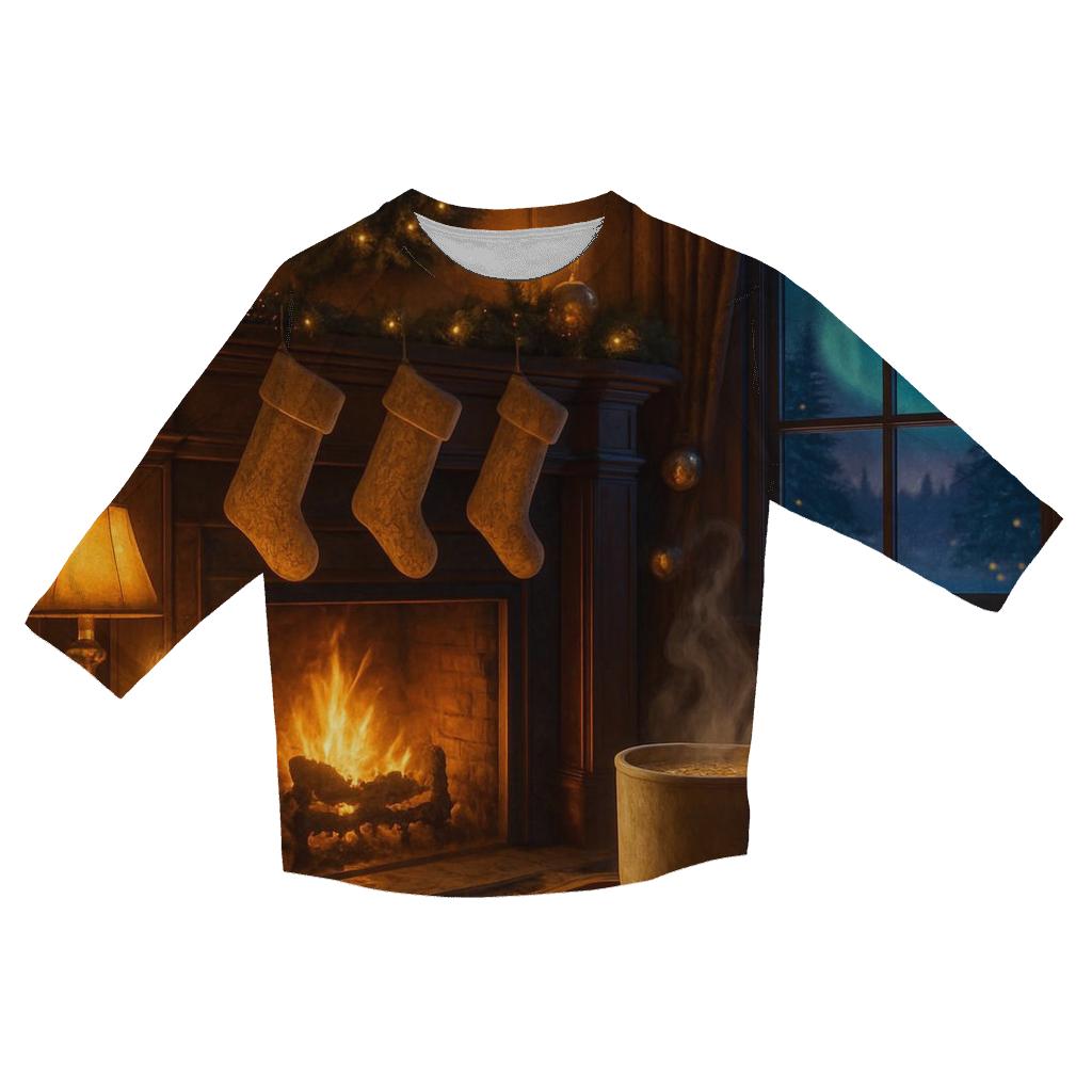 Midwinter Hearth Under Starlight fashion 3/4 sleeve shirts