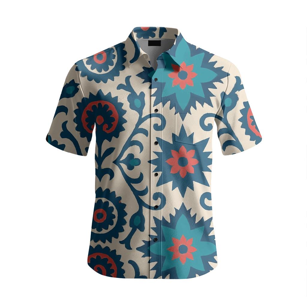 Suzani Constellation Ikat personalized embroidery shirts