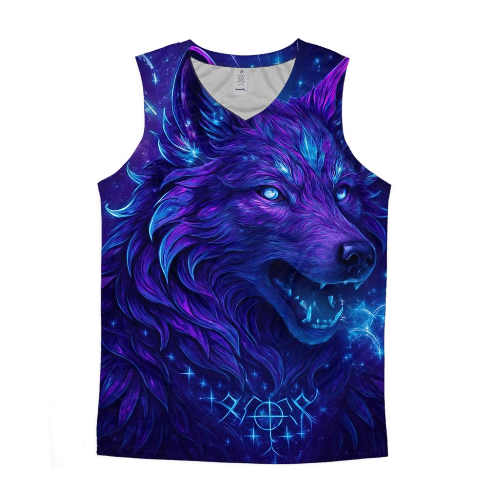Nebula Sentinel Wolf casual summer tank tops