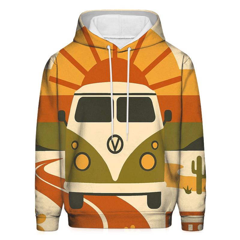 Sunburst Roadtrip printed hoodies