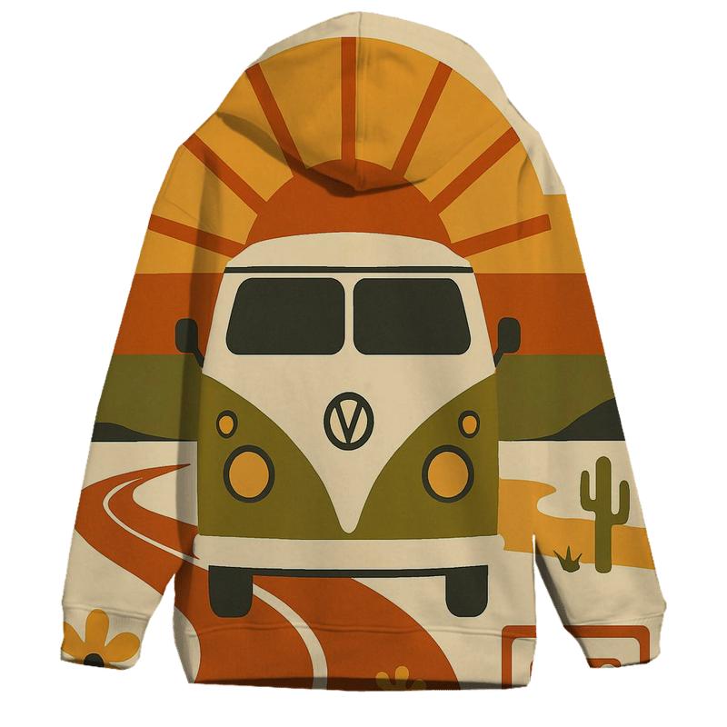 Sunburst Roadtrip printed hoodies