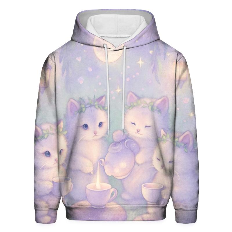 Moonlit Tea Party Kittens hoodie styles