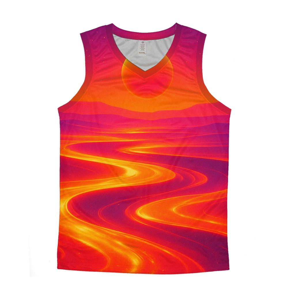 Solar Drift Gradient personalized athletic tanks