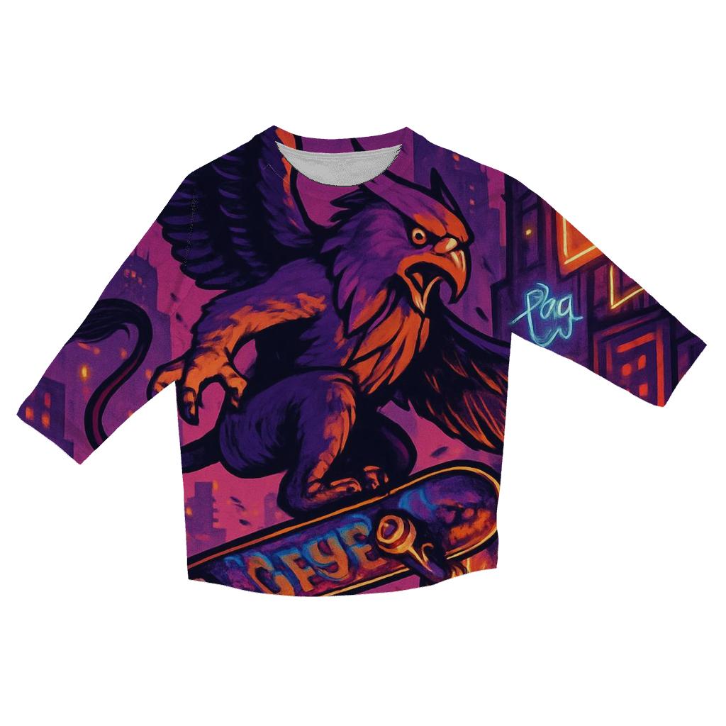 Neon Skateboard Griffin custom 3/4 sleeve shirts