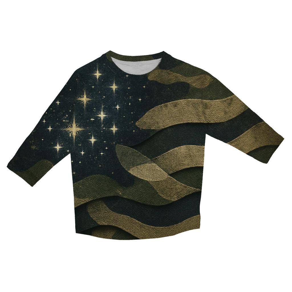 Camouflage Star Forge casual three quarter sleeve shirts