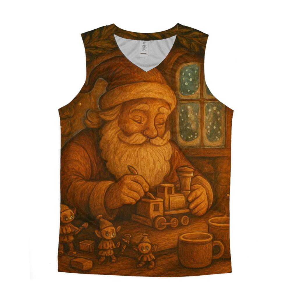 Woodland Workshop Santa designer workout tanks