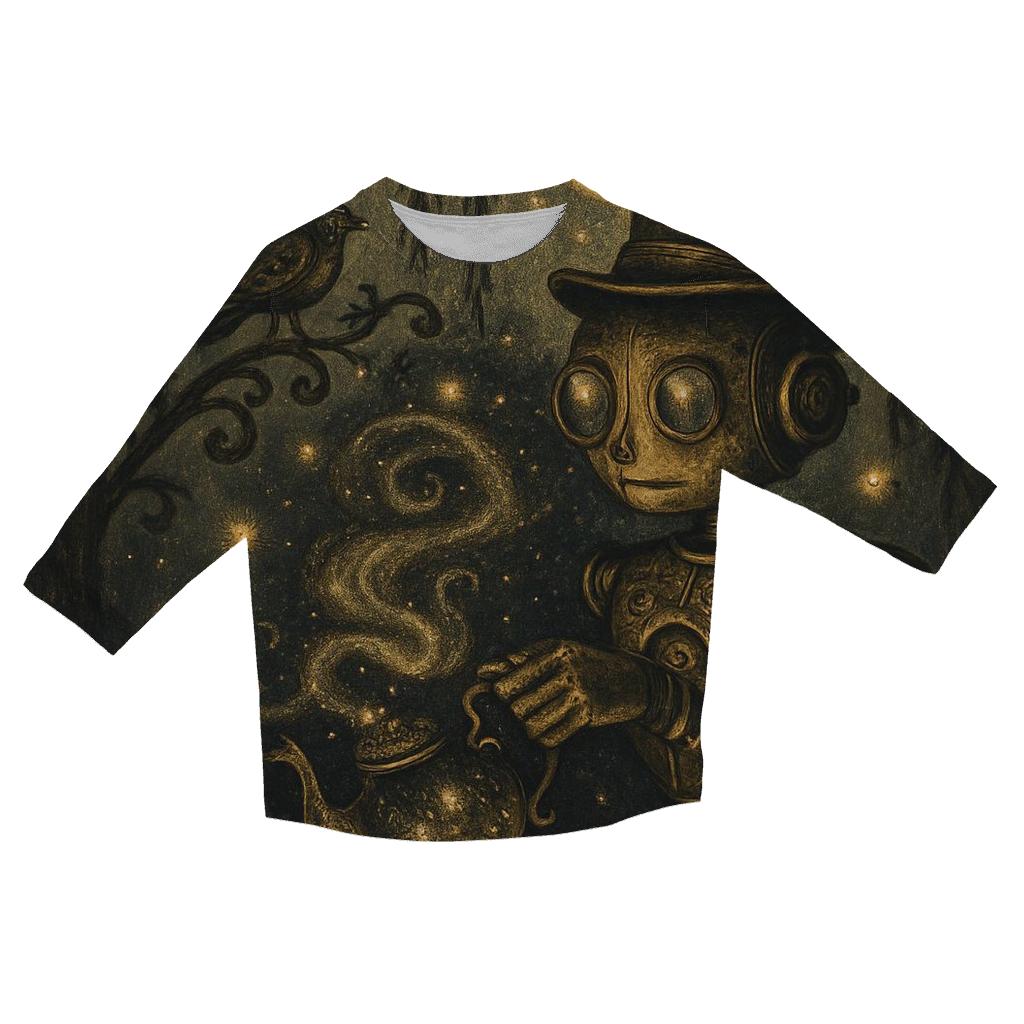 Midnight Tea Automaton trendy 3/4 sleeve tops