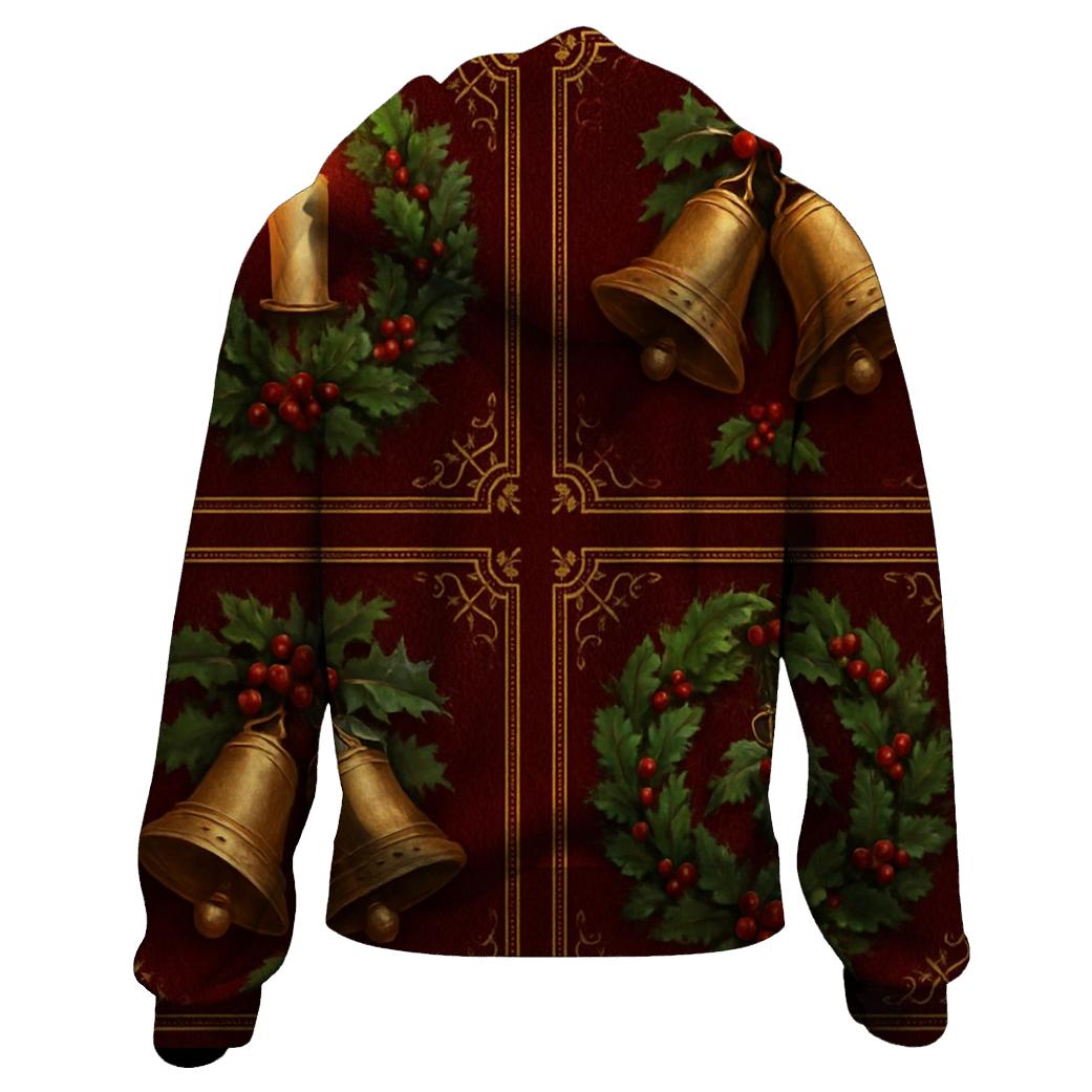 Crimson Carol Tile Pattern premium hoodies
