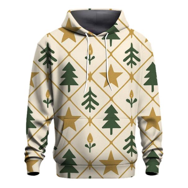 Evergreen Star Lattice printed hoodies