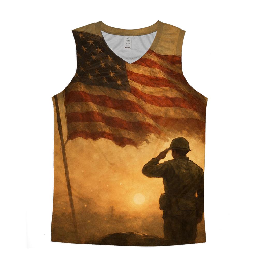 Dawn Honor Flag stylish racerback tanks