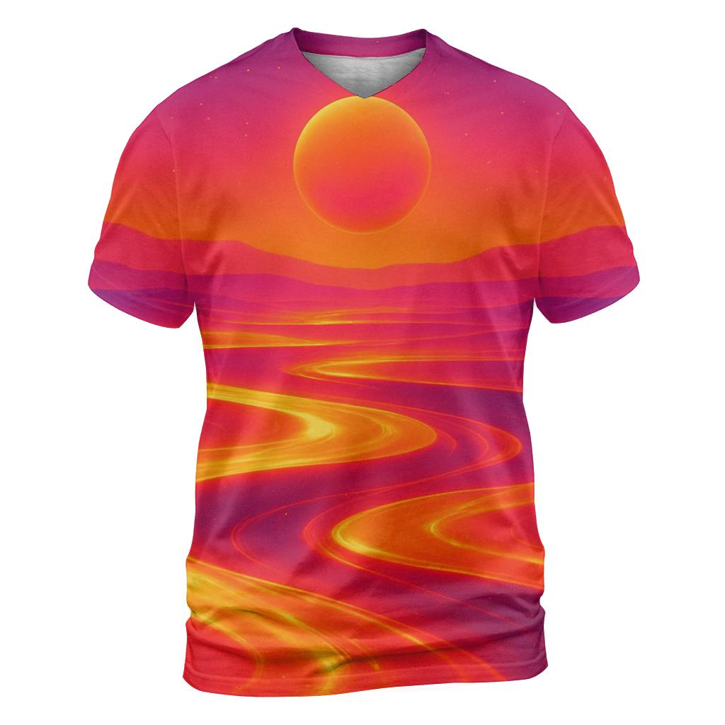 Solar Drift Gradient trendy printed shirt styles