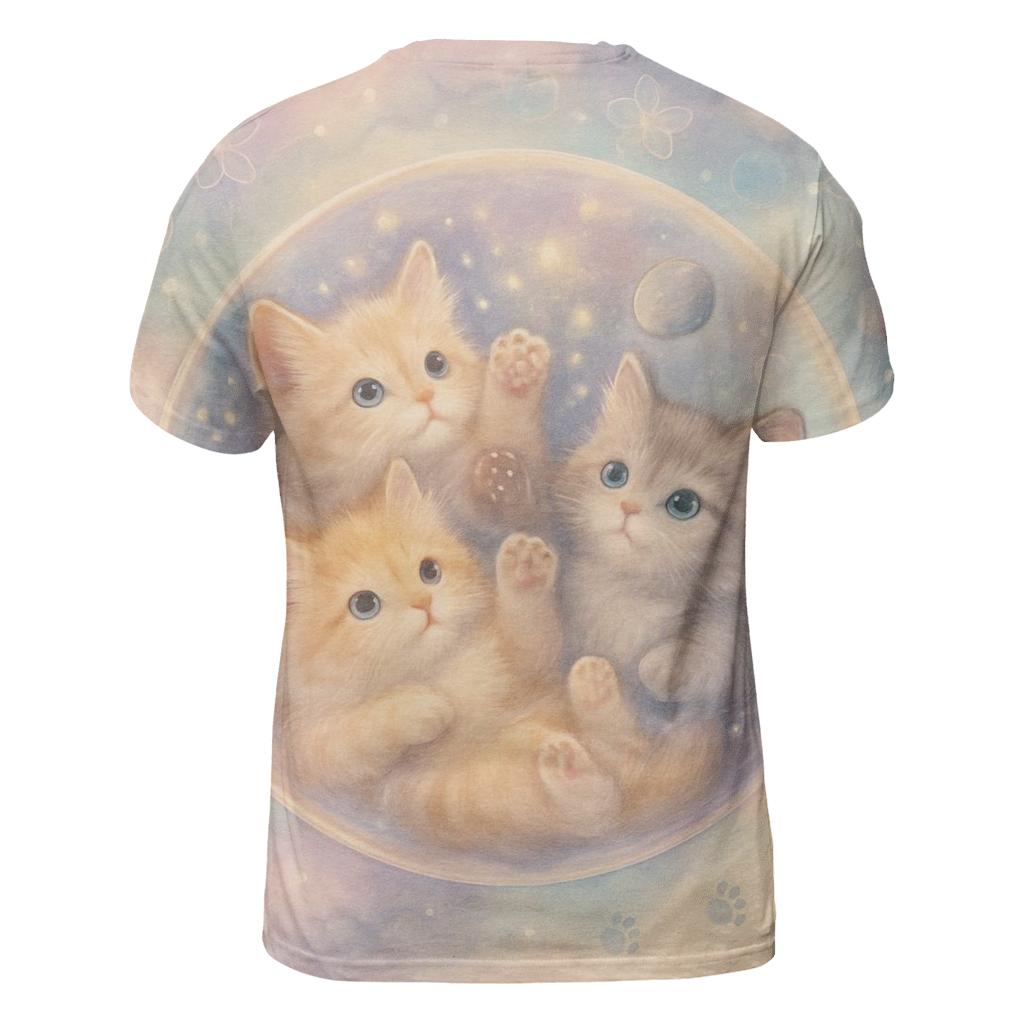 Cosmic Dreaming Kittens artistic all-over print tops