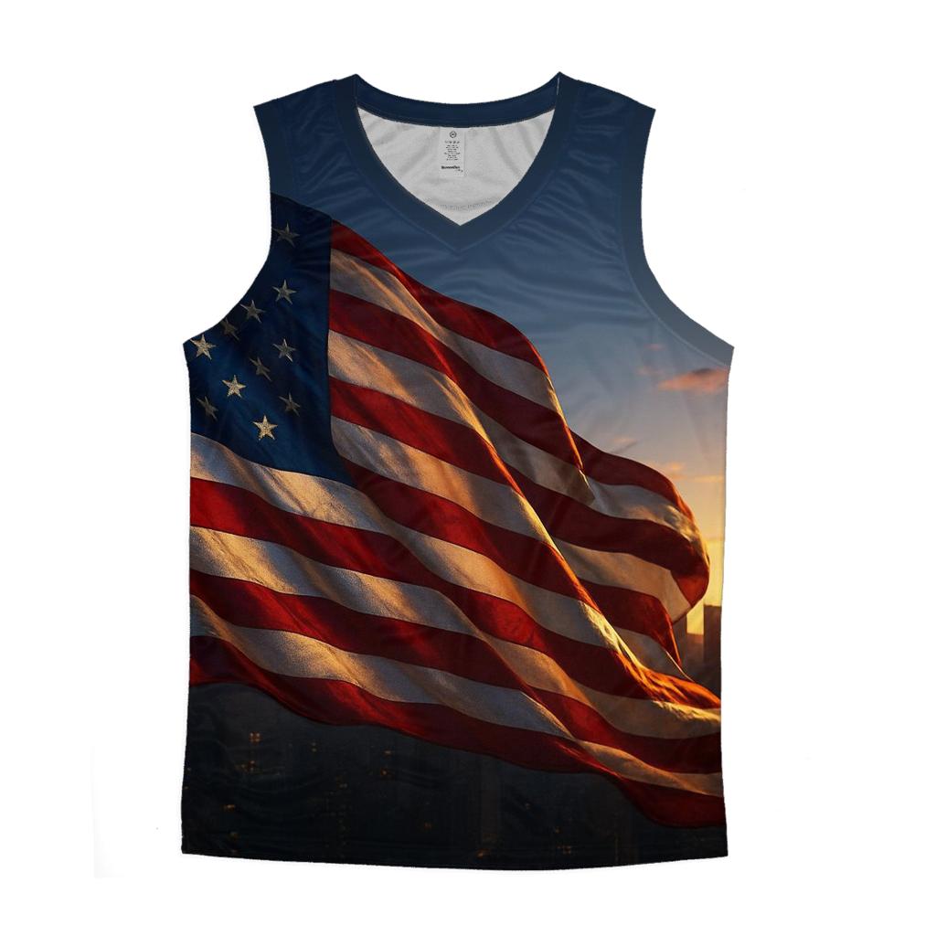 Waving Stars And Stripes Tapestry stylish racerback tanks