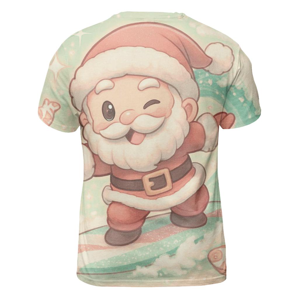 Surfing Santa On Sugar Wave trendy printed shirt styles