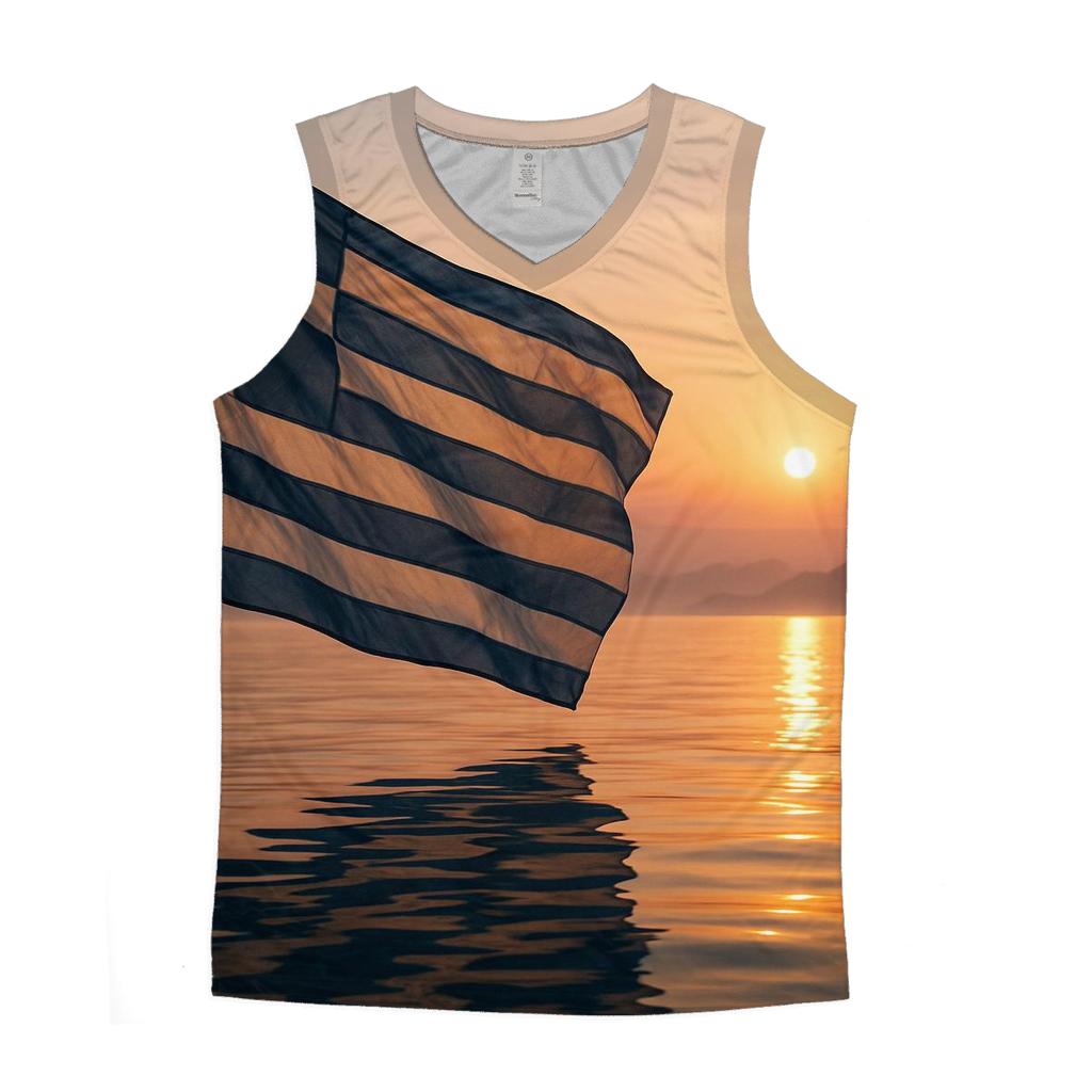Aegean Striped Reflection custom tank tops