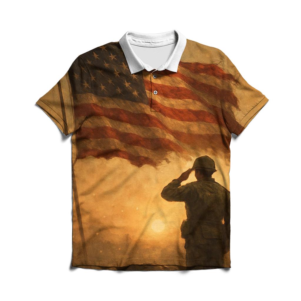 Dawn Honor Flag designer slim fit polos