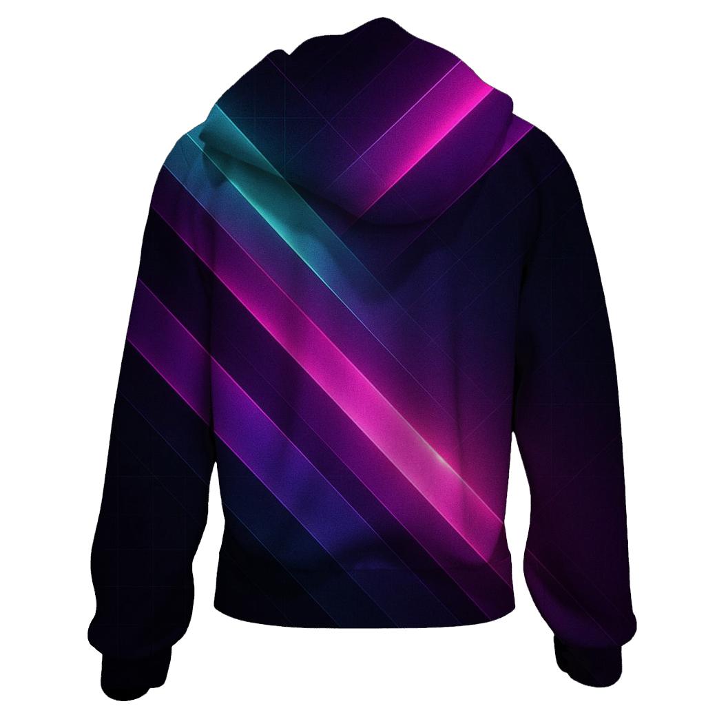 Neon Circuit Sweep embroidered hoodies