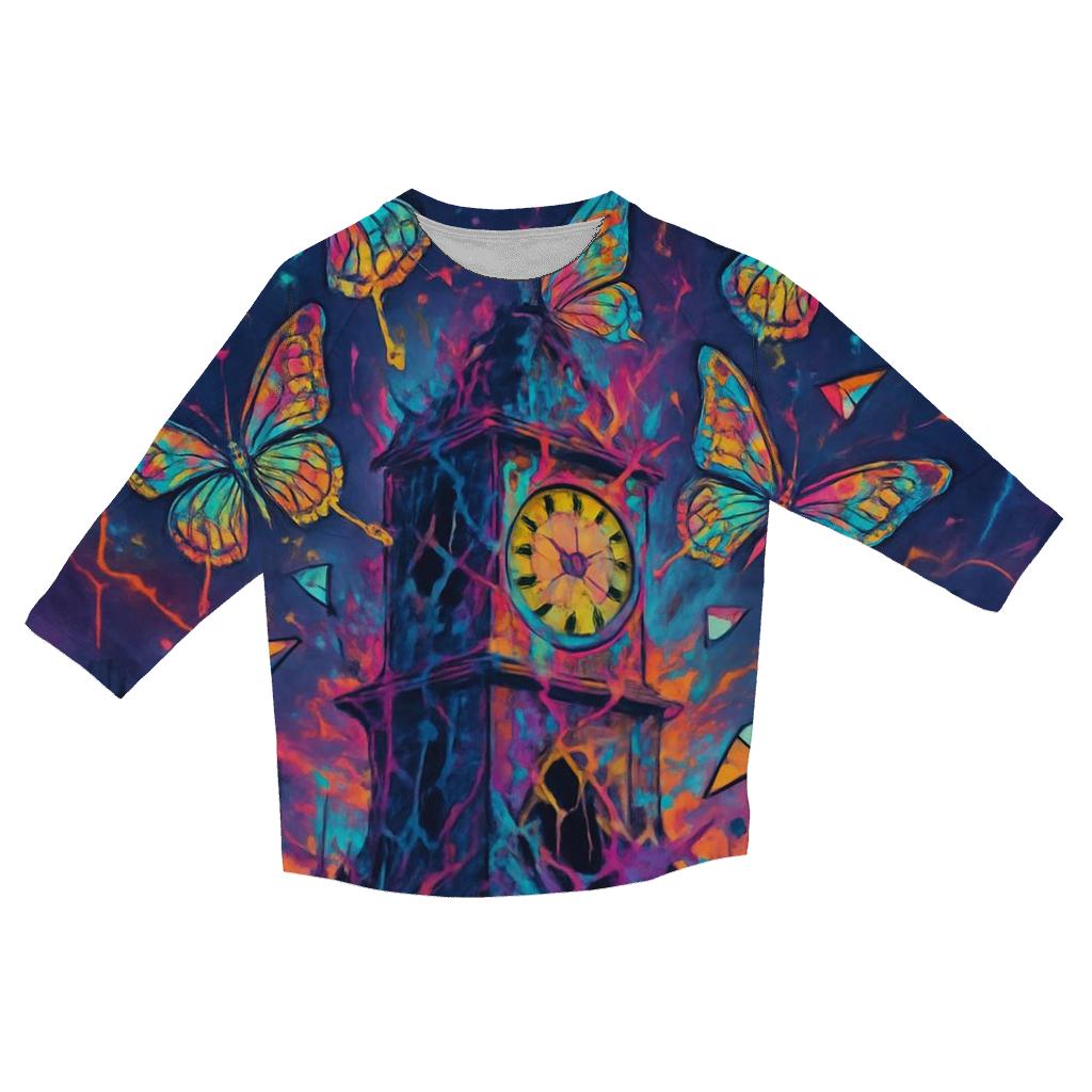 Clocktower Butterfly Riot cotton quarter sleeve shirts