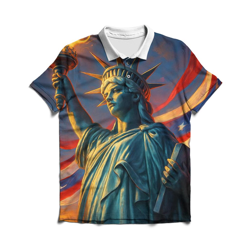 Liberty Radiant Flag designer slim fit polos