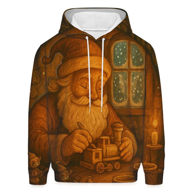 Woodland Workshop Santa embroidered hoodies